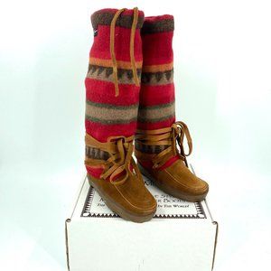 Steger Mukluks Terra Tall Leather and Wool Winter Boots Womens Size 5